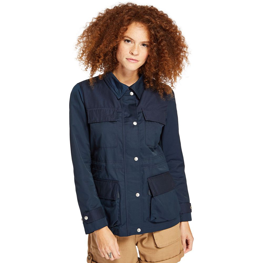 Chaquetas Timberland Mujer Water-Resistant M65 Field Azul Marino - Chile TUG-497530